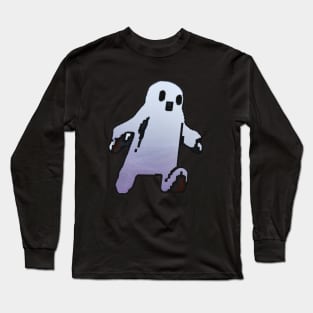 Cartoon White Noise Ghost Long Sleeve T-Shirt